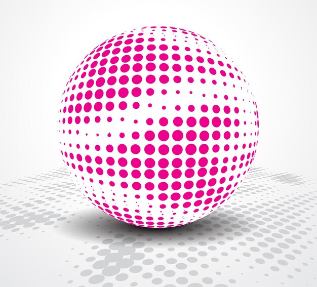 3D-сфера с дизайном полутонового круга