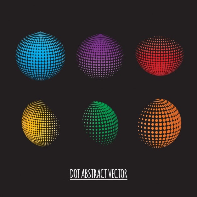 3d spheres with dots