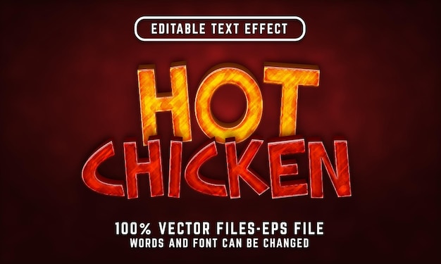 3d spicy text effect. editable text effect vector illustration