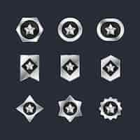 Free vector 3d stars in shapes set