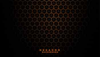 Free vector 3d style glowing hexagonal pattern background for modern backdrop design vector