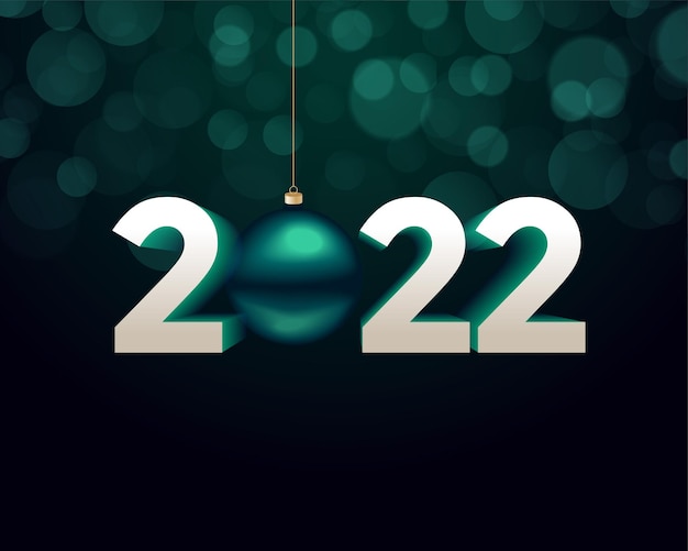 Free vector 3d style happy new year 2022 greeting background