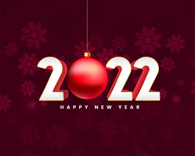 3d style happy new year greeting card design