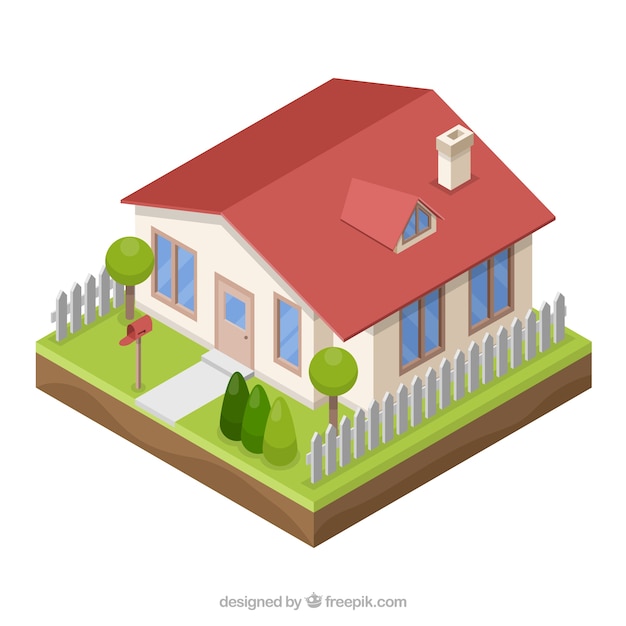 Free vector 3d style house