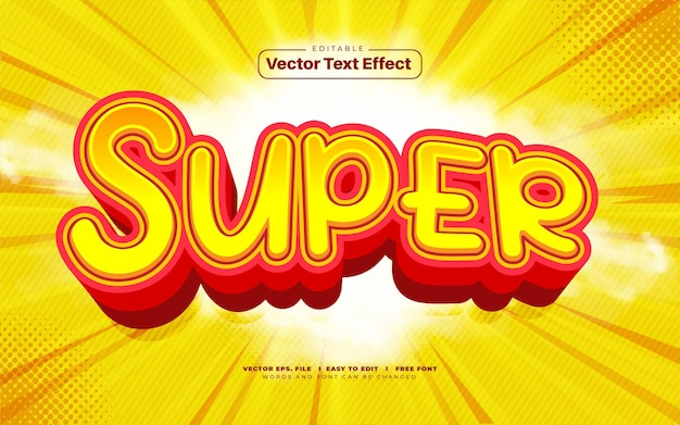 3D Super vector Text Effect