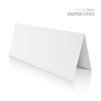 3d table paper card isolated on a grey background vector realistic