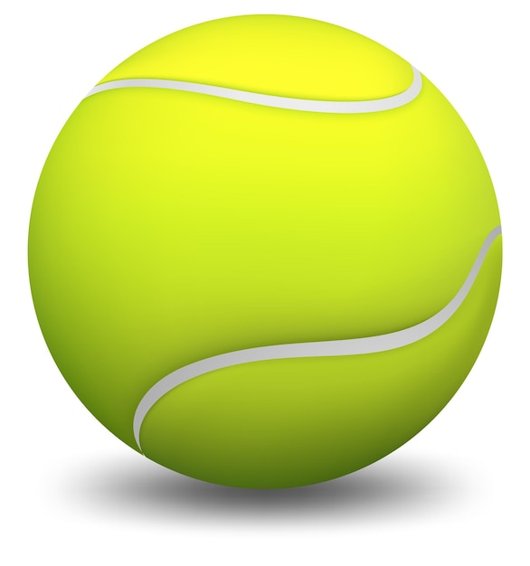 Vettore gratuito 3d della pallina da tennis isolata