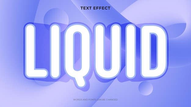 3d text effect on liquid background