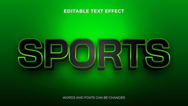 Free vector 3d text effect in sports style