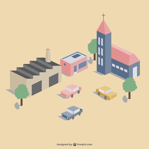 3D town