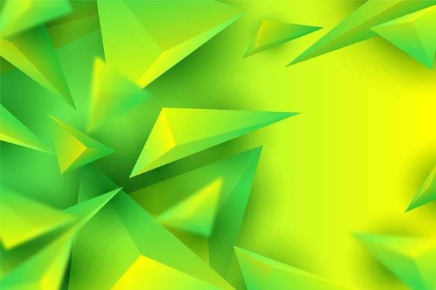 Free vector 3d triangle background with vivid colors