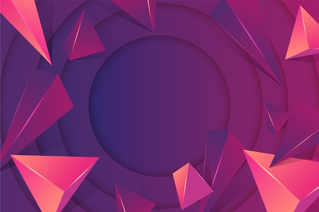 Colorful Geometric 3D Triangle Background – Free Vector Template Download