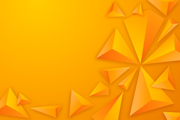 Free vector 3d triangle background with vivid colors