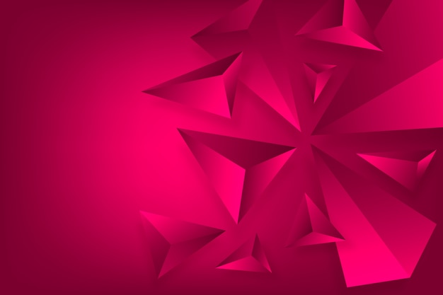 Free vector 3d triangle background with vivid colors