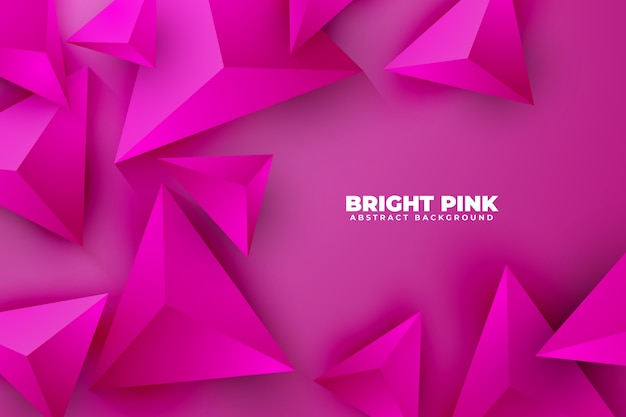 Free vector 3d triangle background with vivid colors