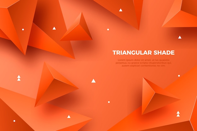 Free vector 3d triangle background with vivid colors