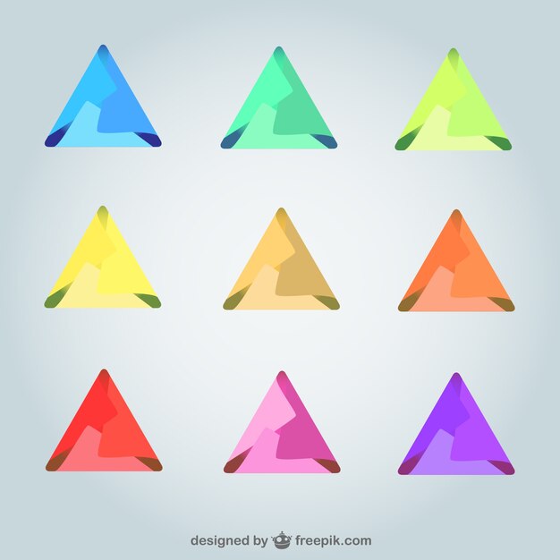 3D triangle logos