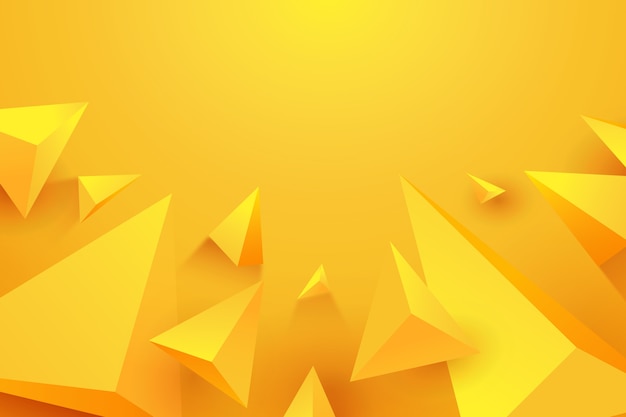 3d triangle yellow concept background