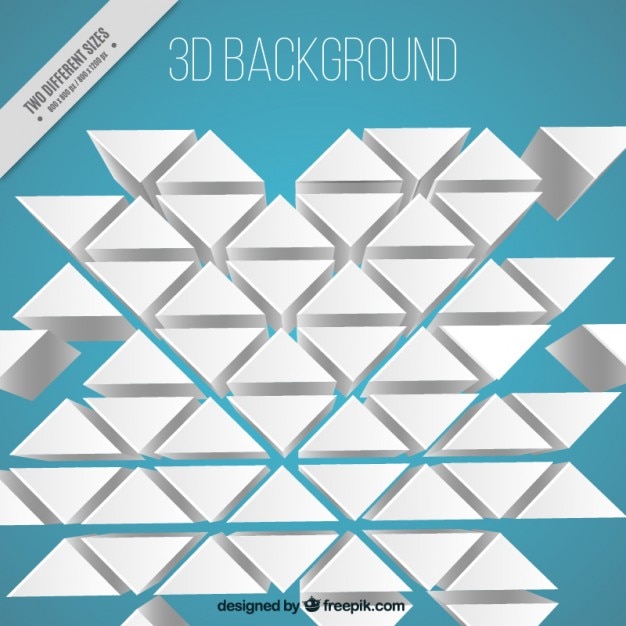 Free vector 3d triangles background