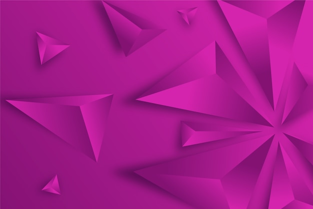 Free vector 3d triangles concept for wallpapers