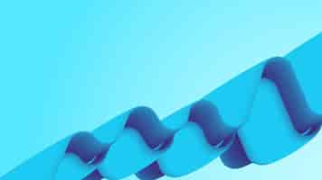 Free vector 3d wave blue background