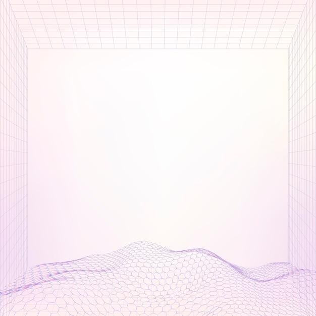 3d wave purple vector pattern design