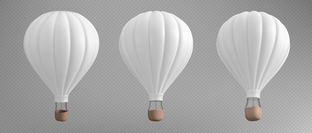 3d белый воздушный шар изолированных иллюстрация