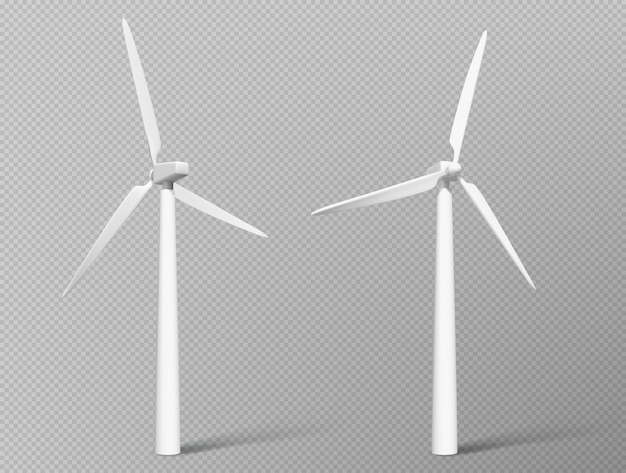 Free vector 3d wind power generator turbine icon in vector