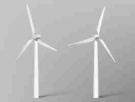 Free vector 3d wind power generator turbine icon in vector