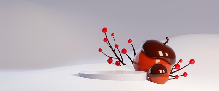 Free Vector 3d winter setup with white circular podium