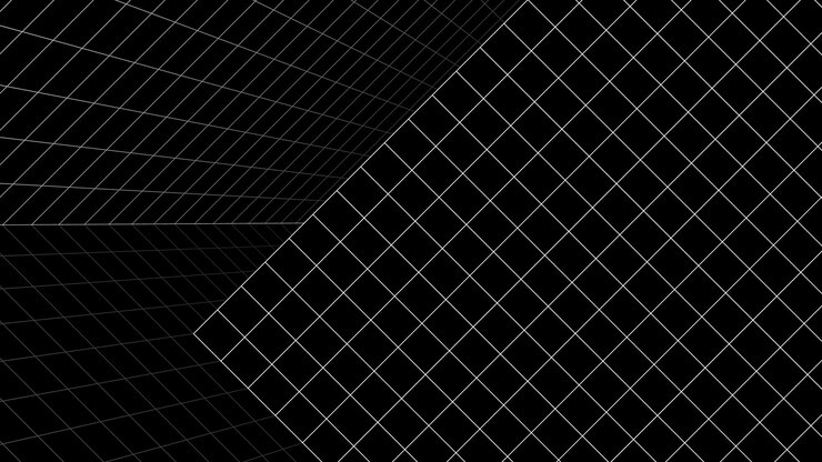 Free Vector 3d wireframe grid room background vector