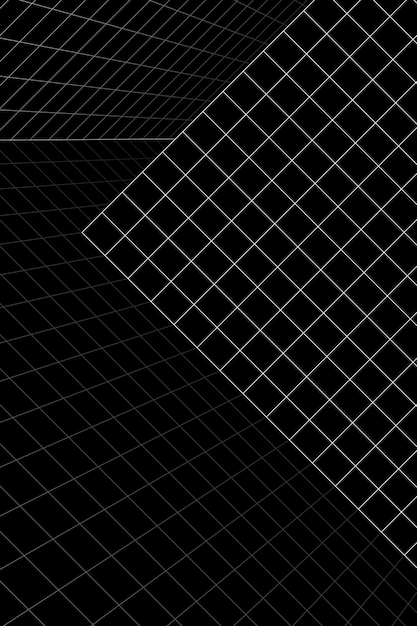 Free vector 3d wireframe grid room background vector