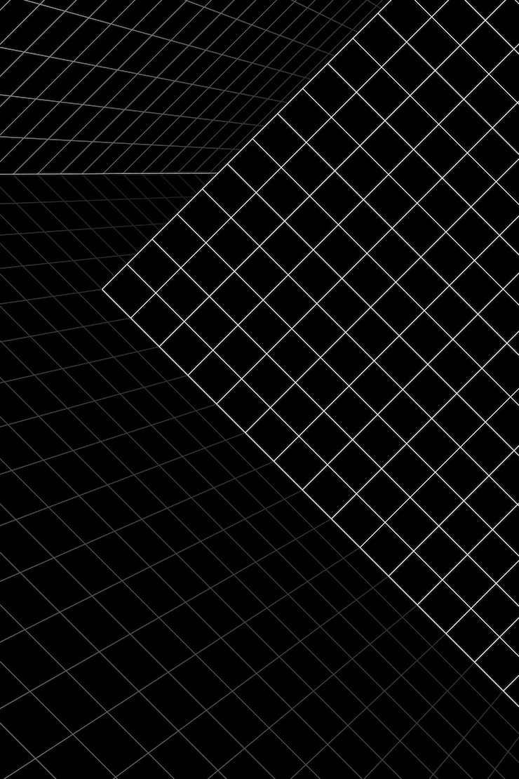 Free Vector 3d wireframe grid room background vector