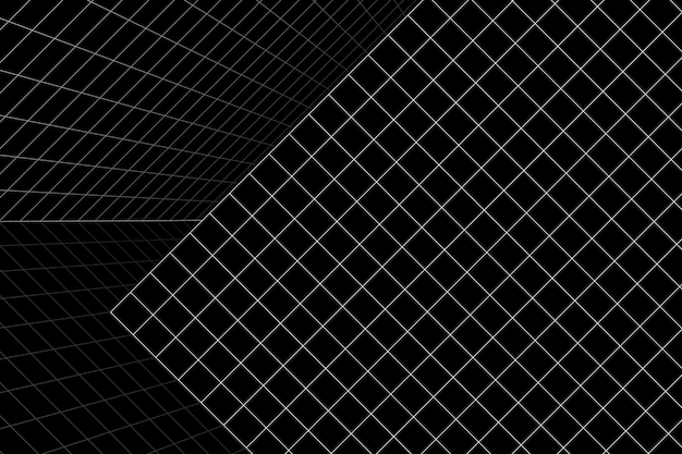 3D wireframe grid room background