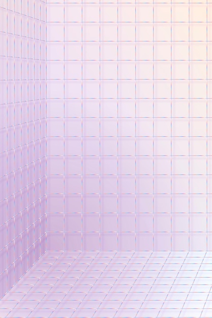 3D wireframe grid room background