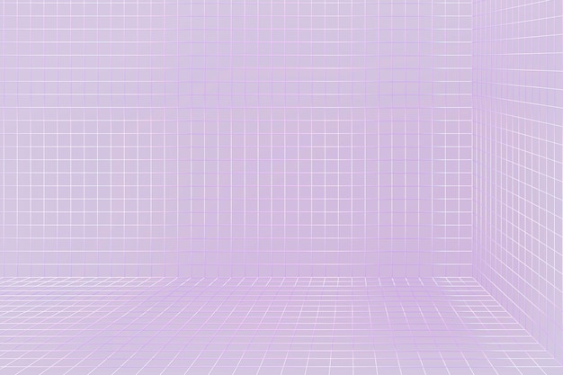 Free vector 3d  wireframe grid room background