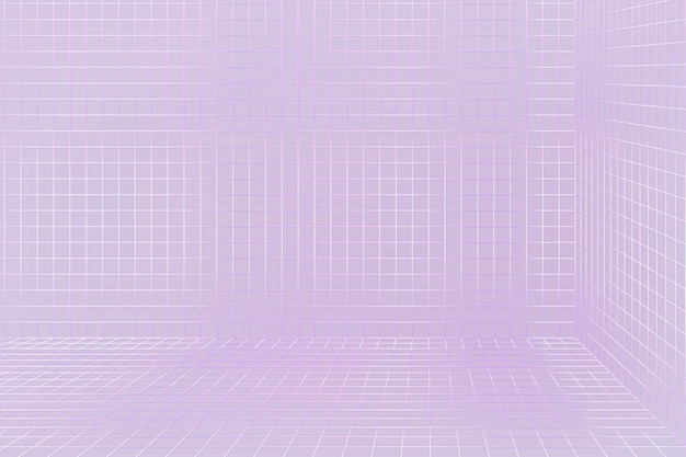 3D  wireframe grid room background