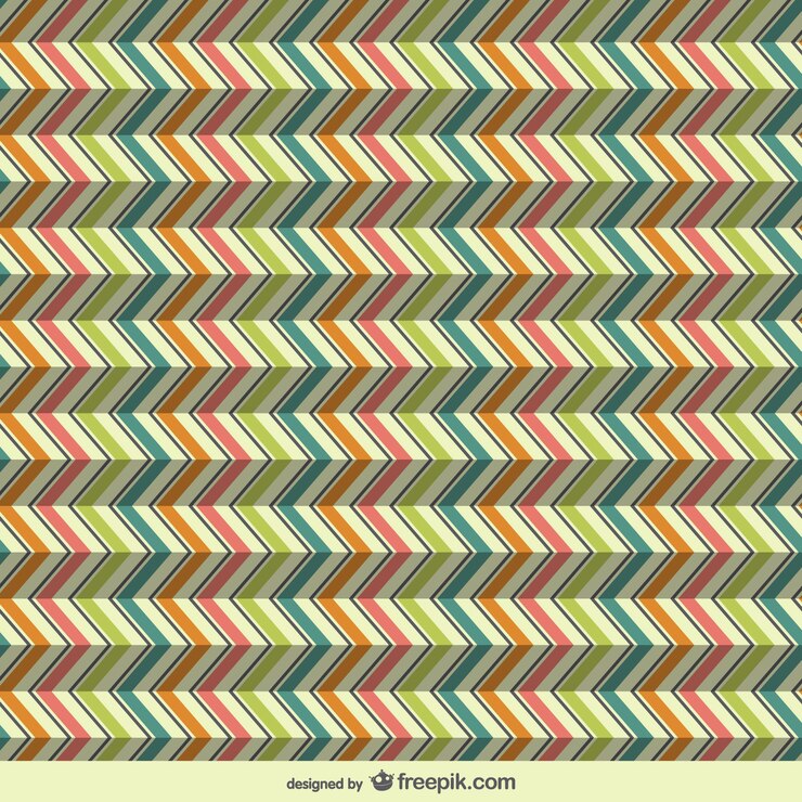 Бесплатный Вектор 3d zig zag ретро рисунок