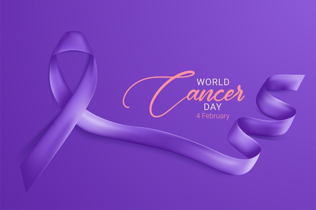 4 february world cancer awareness month campaign background