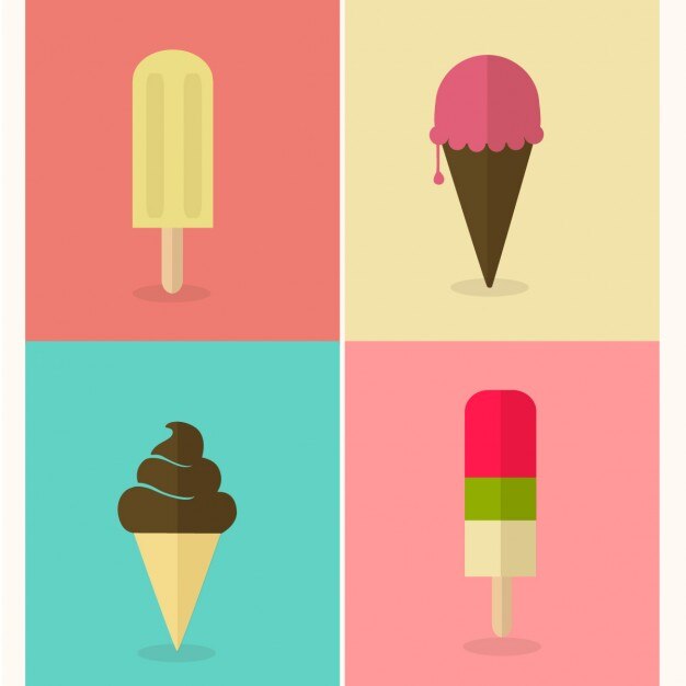 4 ice creams