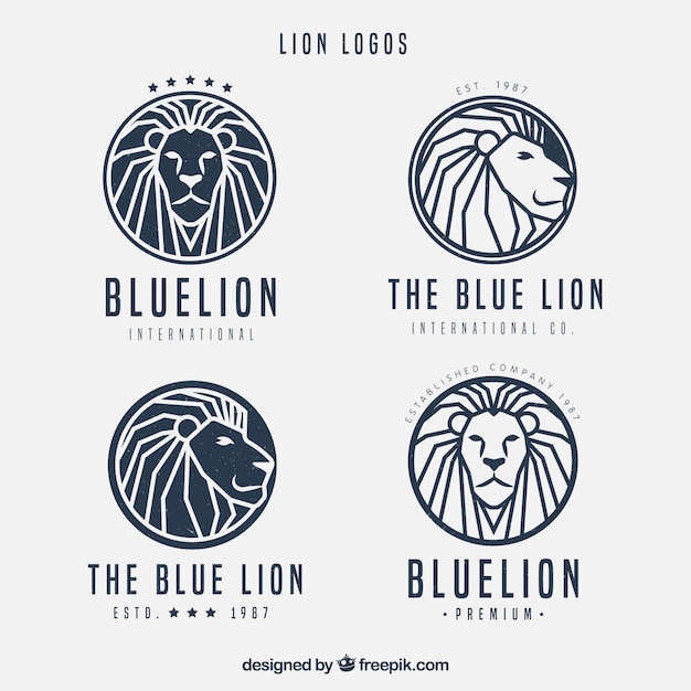 4 lion logos