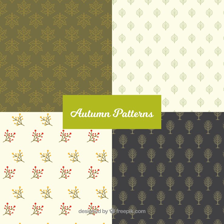 मुफ़्त वेक्टर 4 patterns, autumn