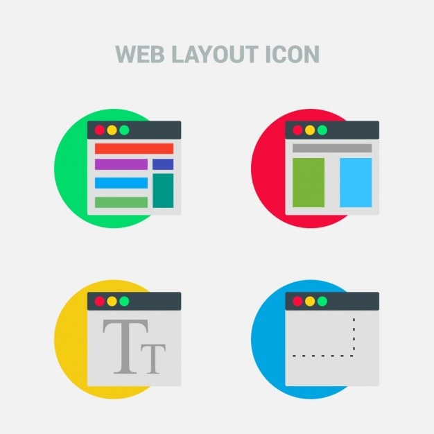 4 web template icons