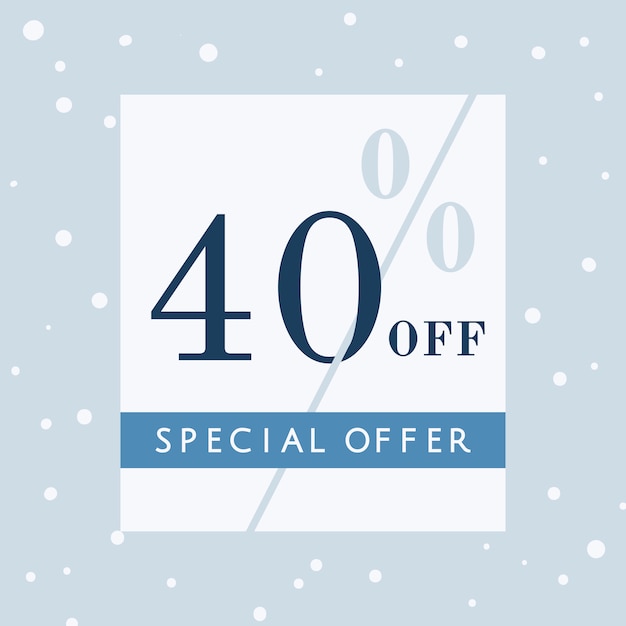 Free vector 40% off special offer badge vector