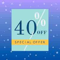 Free vector 40% off special offer badge vector