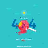 Free vector 404 error background in flat style