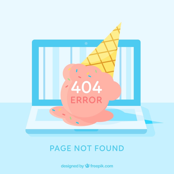 Free Vector 404 error background in flat style