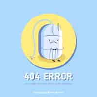 Free vector 404 error background in flat style