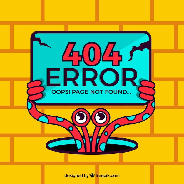 404 ошибка с красным монстром