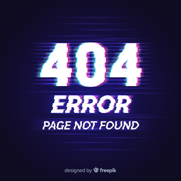 Free Vector 404 error glitch background